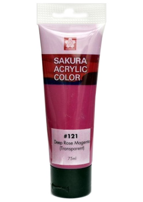 SAKURA ACRYLIC 75ML DEEP ROSE MAGENTA - Al Masam Stationery LLC Main image