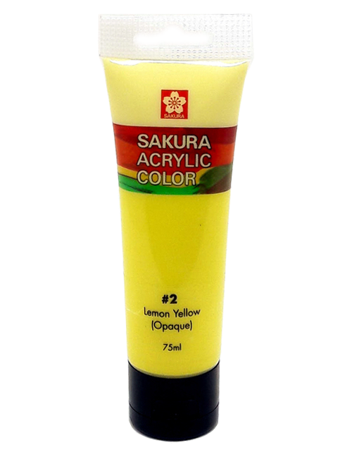 SAKURA ACRYLIC 75ML LEMON YELLOW - Al Masam Stationery LLC Main image