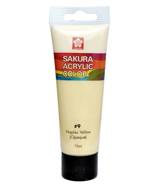 SAKURA ACRYLIC 75ML NAPLES YELLOW - Al Masam Stationery LLC Main image