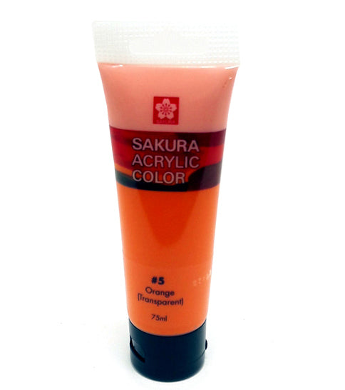 SAKURA ACRYLIC 75ML ORANGE - Al Masam Stationery LLC Main image
