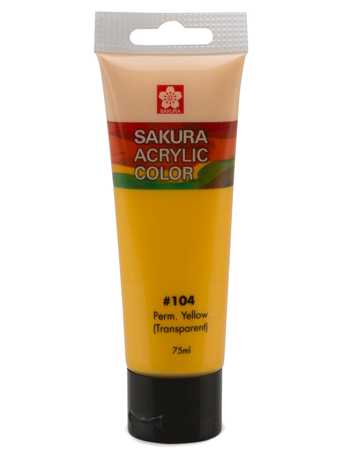 SAKURA ACRYLIC 75ML PERM YELLOW - Al Masam Stationery LLC