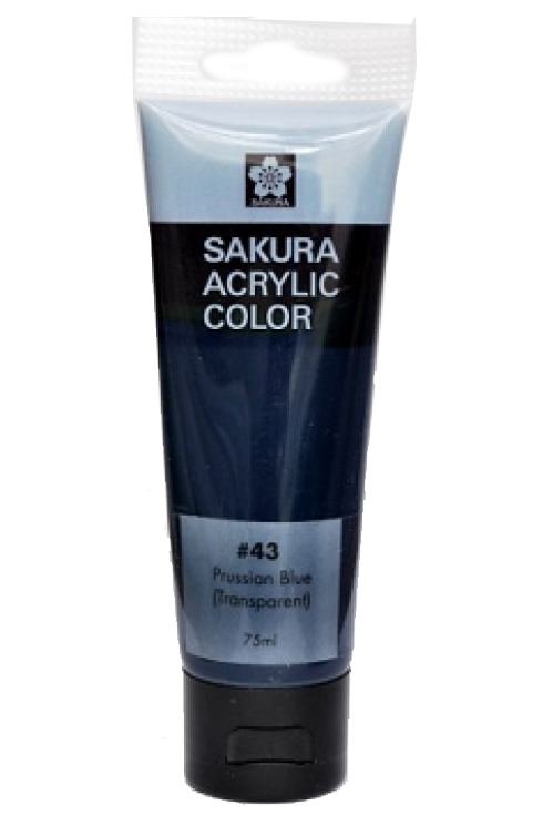 SAKURA ACRYLIC 75ML PRUSSIAN BLUE - Al Masam Stationery LLC Main image