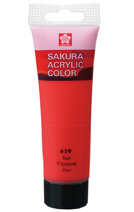 SAKURA ACRYLIC 75ML RED - Al Masam Stationery LLC Main image
