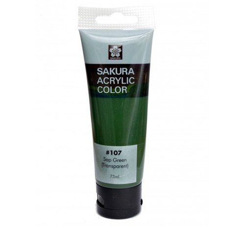 SAKURA ACRYLIC 75ML SAP GREEN - Al Masam Stationery LLC Main image
