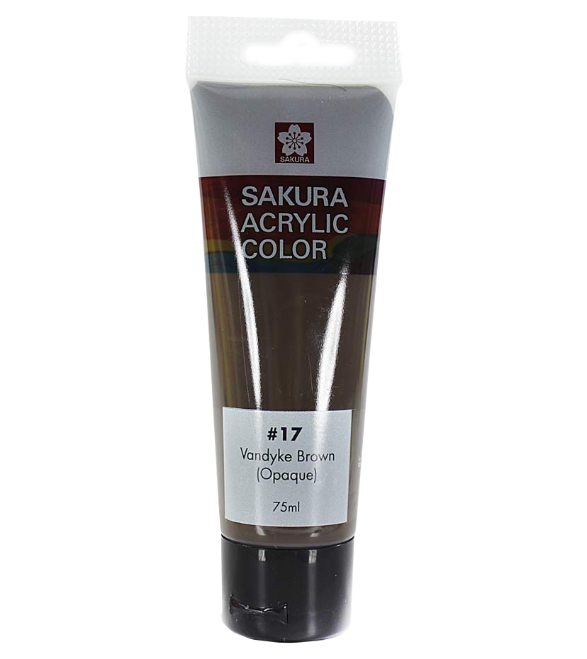 SAKURA ACRYLIC 75ML VANDYKE BROWN - Al Masam Stationery LLC Main image