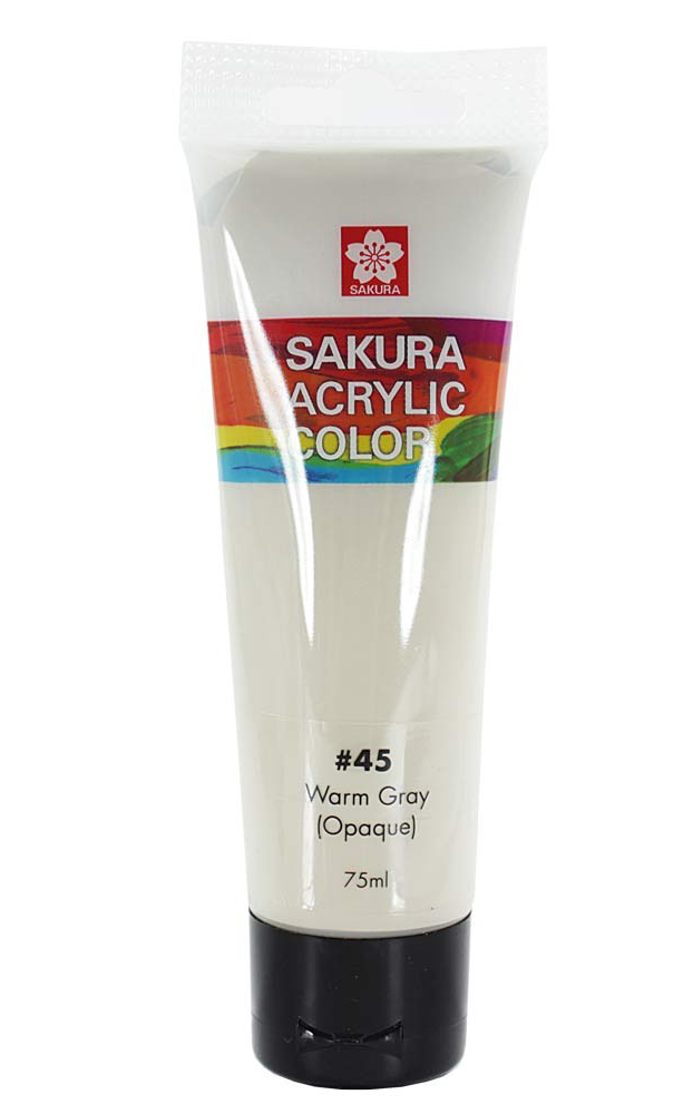 SAKURA ACRYLIC 75ML WARM GRAY - Al Masam Stationery LLC Main image
