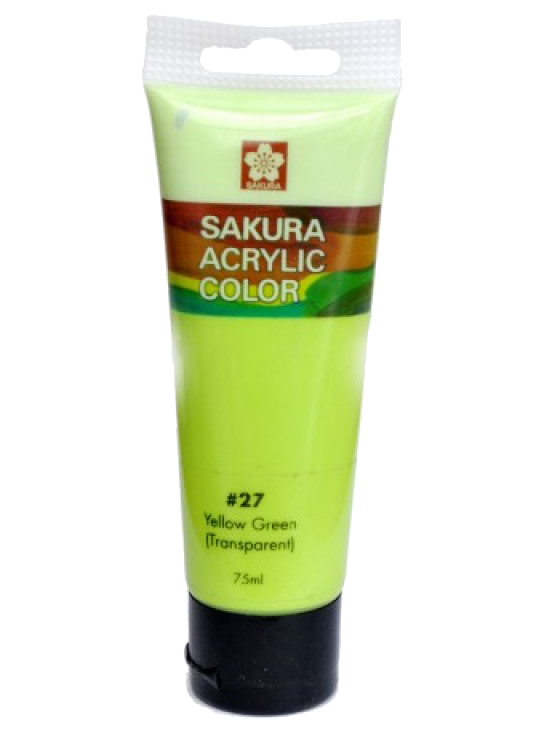 SAKURA ACRYLIC 75ML YELLOW GREEN - Al Masam Stationery LLC Main image