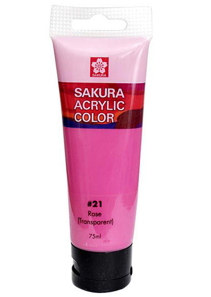 SAKURA ACRYLIC 75ML ROSE - Al Masam Stationery LLC Main image