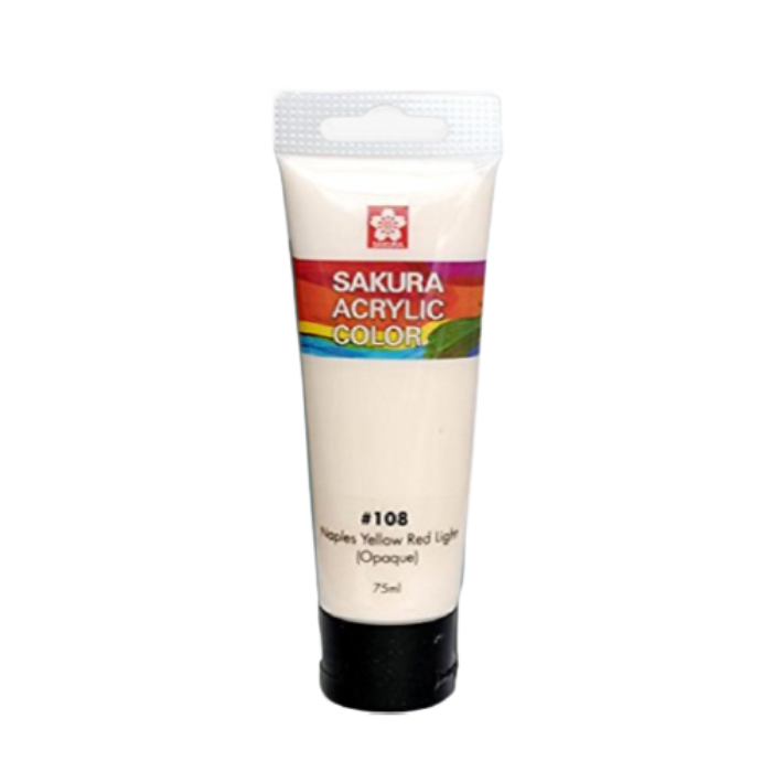 Sakura Acrylic Color Tube - Naples Yellow Red Light - Al Masam Stationery LLC Main image