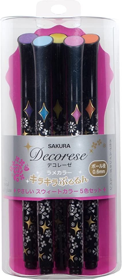 DECORESE GLITTERING 5 COLORS SET A, SWEET - Al Masam Stationery LLC Main image