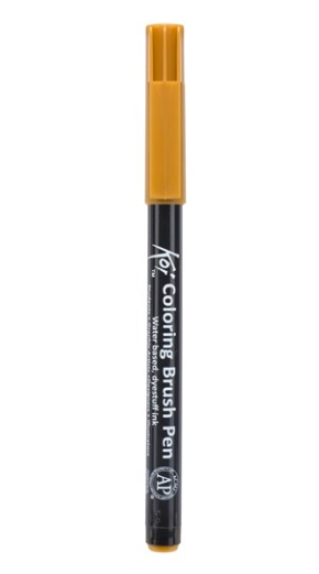 Koi Colouring Brush Pen Dark Brown - Al Masam Stationery LLC Main image