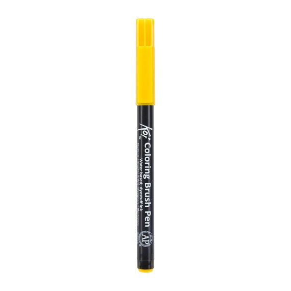 Koi Colouring Brush Pen Deep Yellow - Al Masam Stationery LLC Main image