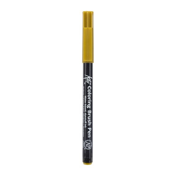 Koi Colouring Brush Pen Raw Umber - Al Masam Stationery LLC Main image
