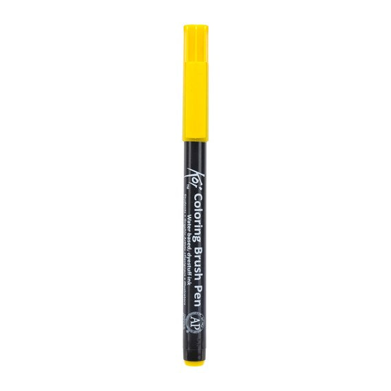 Koi Colouring Brush Pen Yellow - Al Masam Stationery LLC Main image