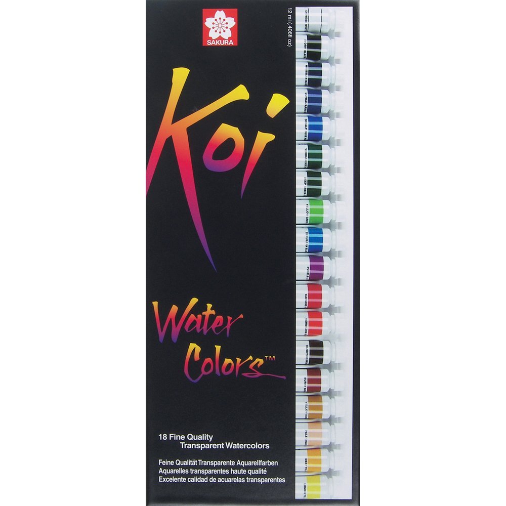 KOI WATERCOLOURS 18 PC TUBE SET - Al Masam Stationery LLC Main image