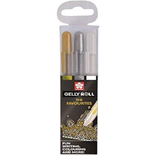 Sakura gelly roll Metallic and White - Al Masam Stationery LLC Main image