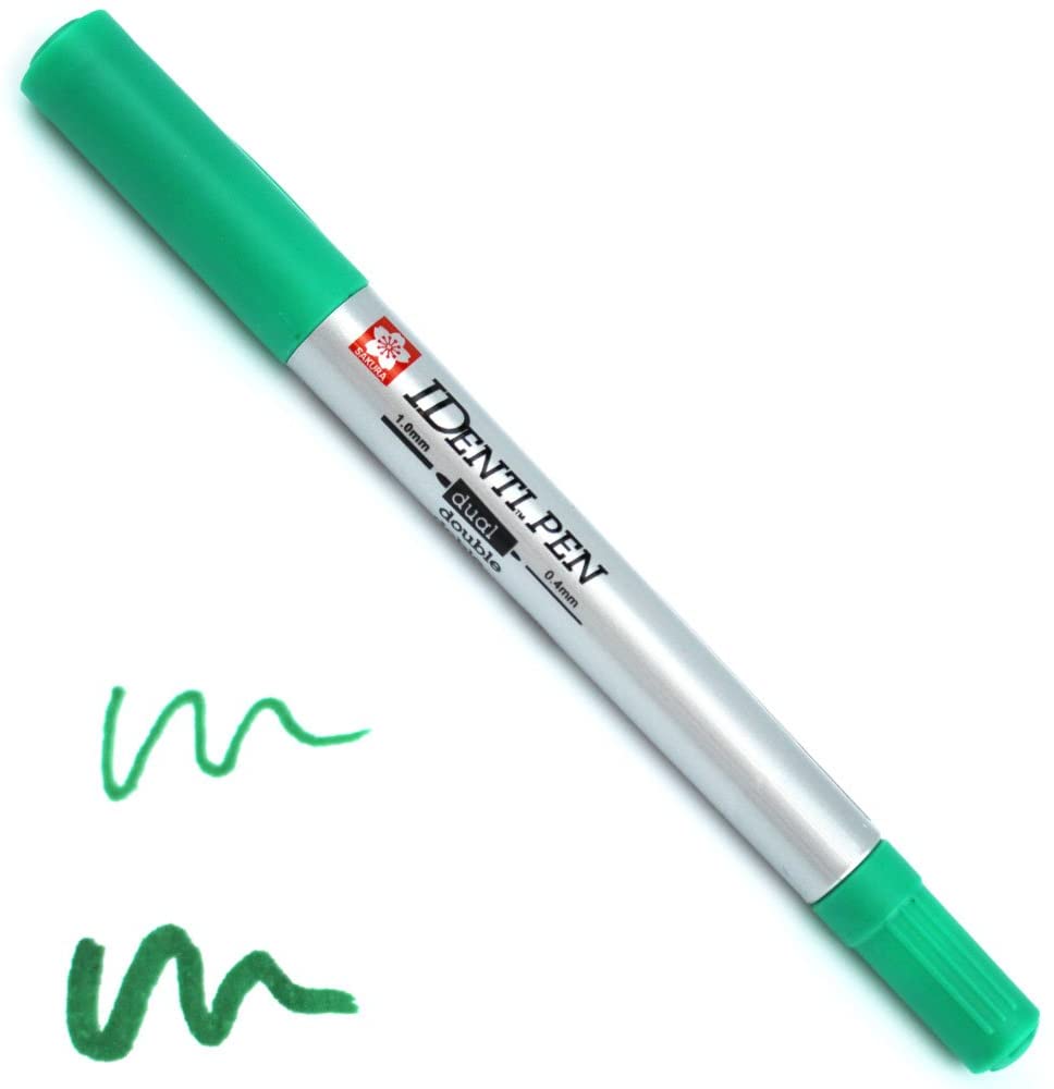 Sakura IDenti Dual Point Pen Bulk Green - Al Masam Stationery LLC Main image