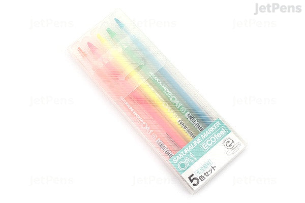 Sakura Line Marker OA1 Highlighter - 5 Color Set - Al Masam Stationery LLC Main image
