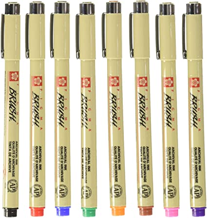 Sakura Pigma Brush 8 Color Set - Al Masam Stationery LLC Main image
