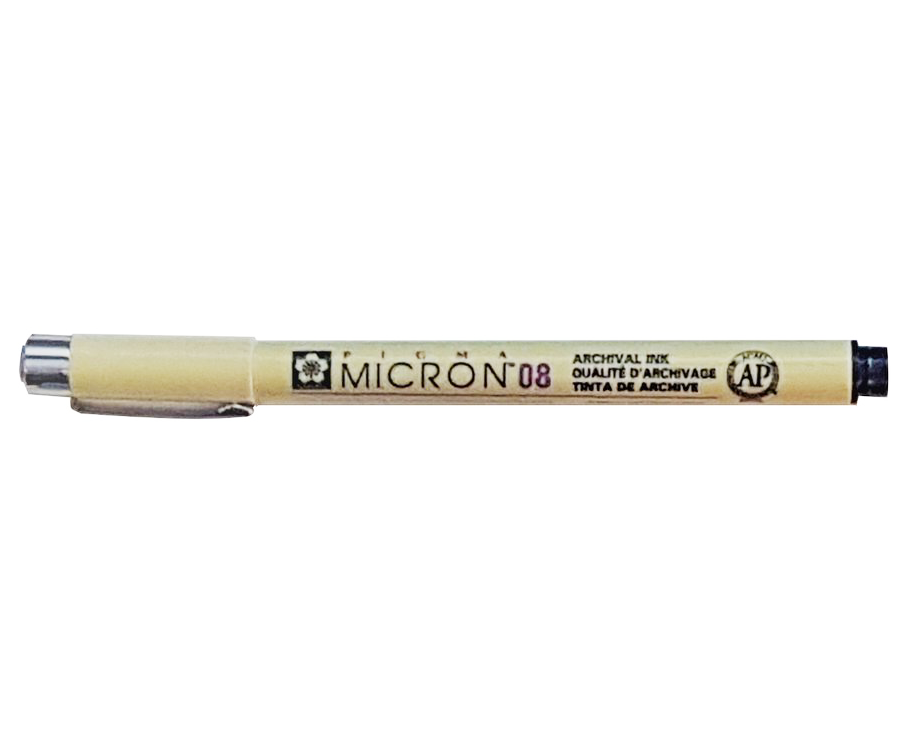 SAKURA PIGMA MICRON 08, BLACK - Al Masam Stationery LLC Main image