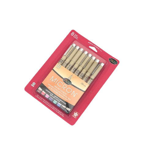 Sakura Pigma Micron Pen - PN Plastic Nib - 8 Color Set - Al Masam Stationery LLC Main image