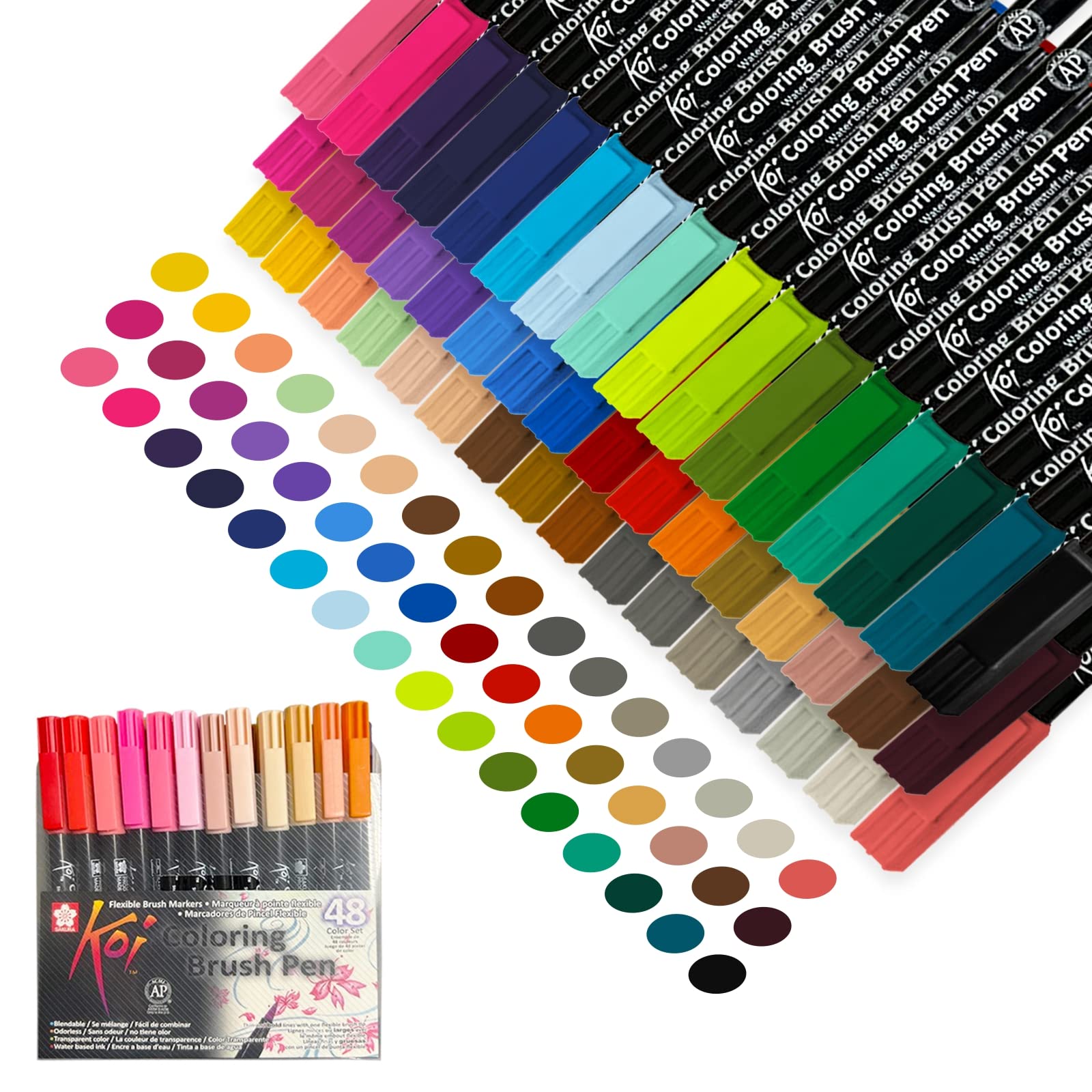 SAKURA WATER COLOURING BRUSH PEN - 48 - Al Masam Stationery LLC Main image