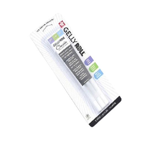 Sakura Gelly Roll Classic Gel Pen - Fine/Medium/Bold - White - Al Masam Stationery LLC Main image
