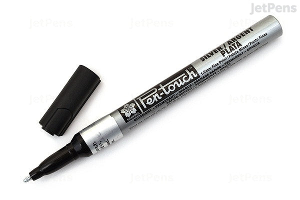 SAKURA PEN TOUCH FINE POINT SILVER - Al Masam Stationery LLC Main image