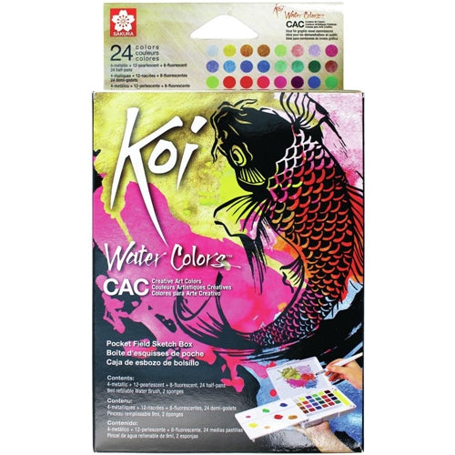 KOI CREATIVE ART COLORS POCKET FIELD SKETCH BOX 24 - Al Masam Stationery LLC Main image