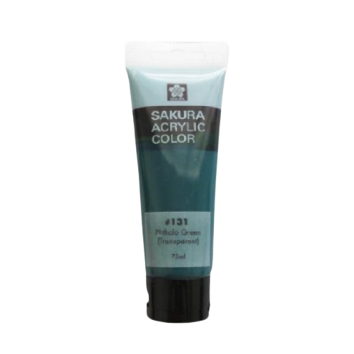 SAKURA ACRYLIC 75ML PHTHALO GREEN - (SKXAC75#131) - Al Masam Stationery LLC