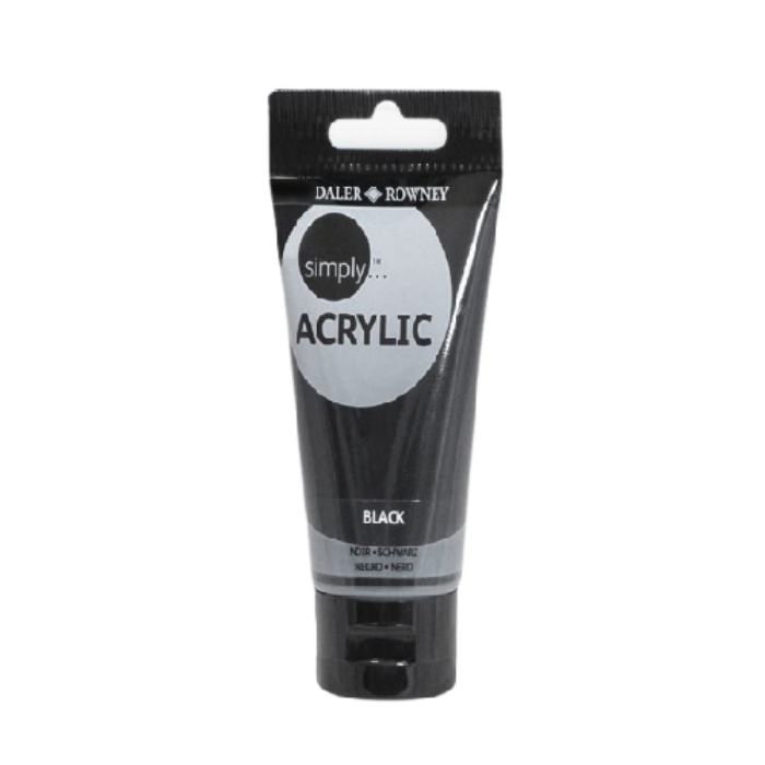 Simply Acrylic 250 ml Tube, black - Al Masam Stationery LLC
