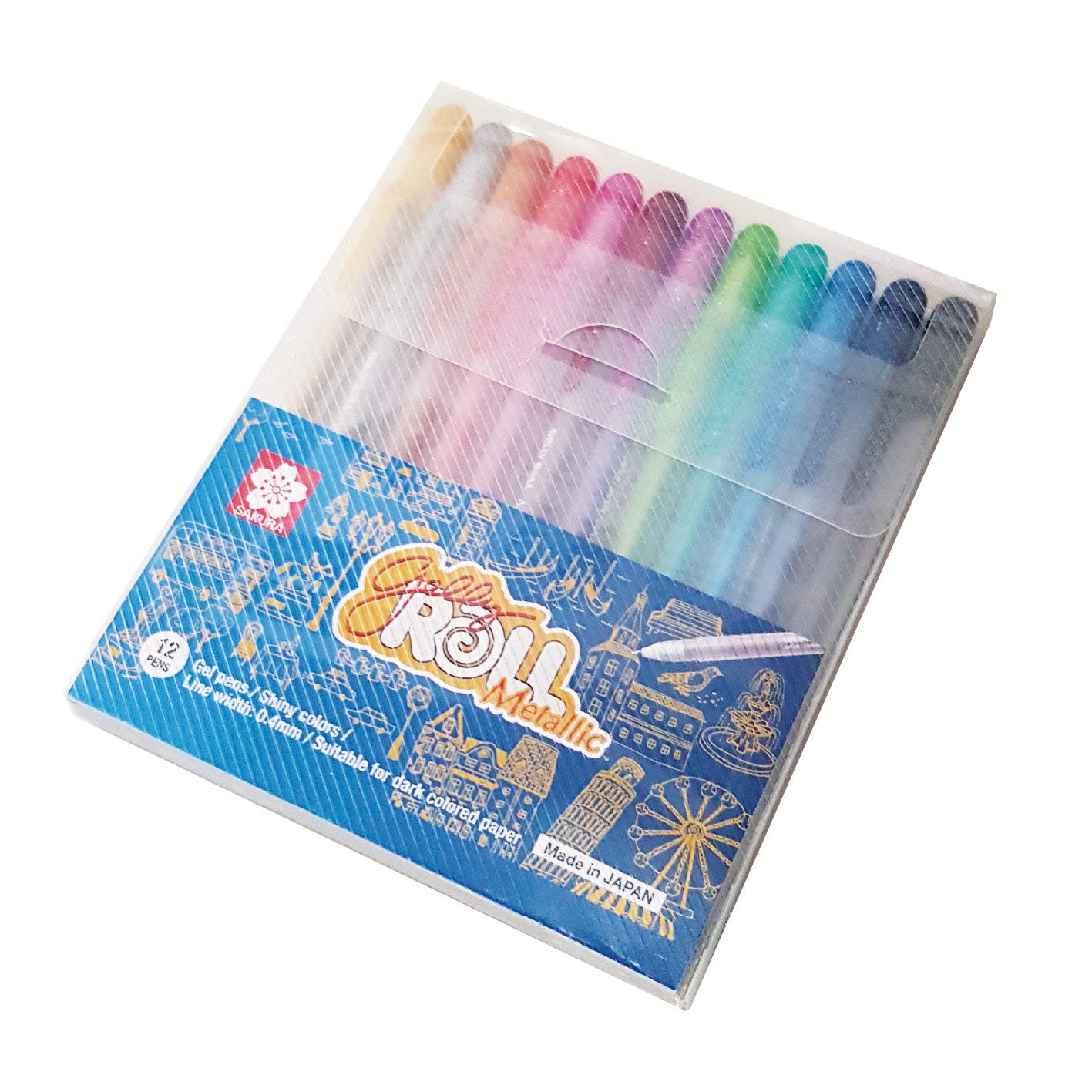 Sakura Gelly Roll Metallic Gel pens - set of 12 - Al Masam Stationery LLC