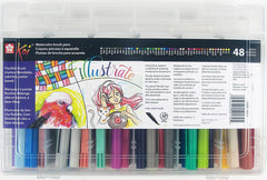 Sakura XBR-48SA 48-Piece Koi Assorted Coloring Brush Pen Set