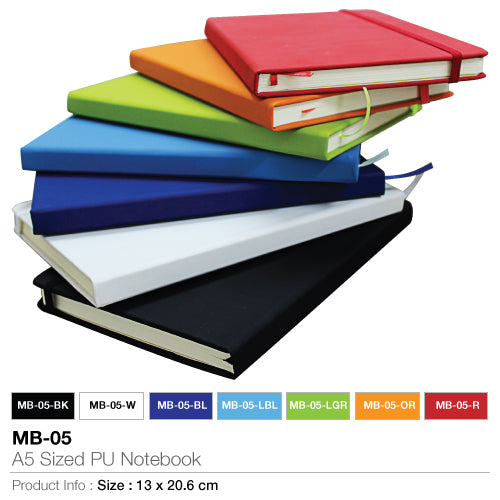 AMS-MB-05 - A5 Sized PU Notebook - Al Masam Stationery LLC Main image