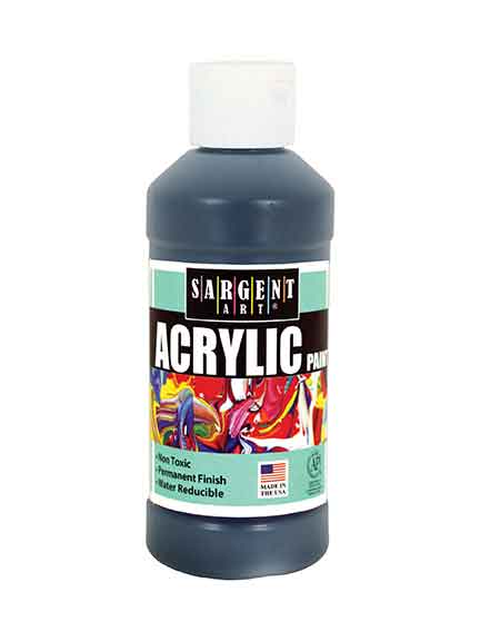 SARGENT ACRYLIC REGULAR 8 OZ / CB BLACK/IVORY BLACK - Al Masam Stationery LLC Main image
