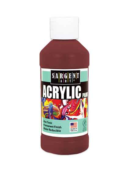 SARGENT ACRYLIC REGULAR 8 OZ / CB RED OXIDE - Al Masam Stationery LLC Main image
