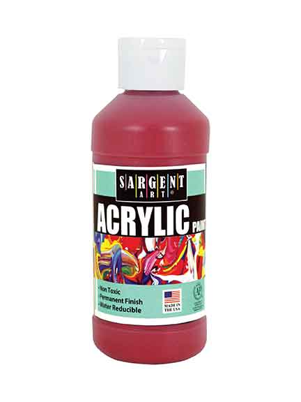 SARGENT ACRYLIC REGULAR 8 OZ / CB RED/SPECTRAL RED - Al Masam Stationery LLC Main image