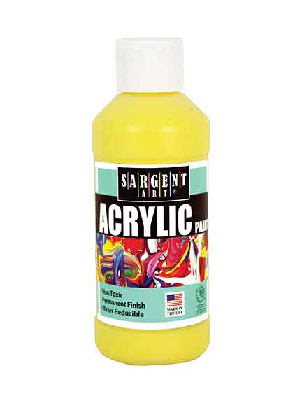 SARGENT ACRYLIC REGULAR 8 OZ / CB SPECTRAL YELLOW - Al Masam Stationery LLC Main image