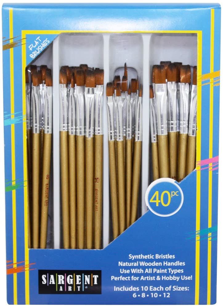 SARGENART BRUSH FLAT SET 40 Piece - Al Masam Stationery LLC Main image