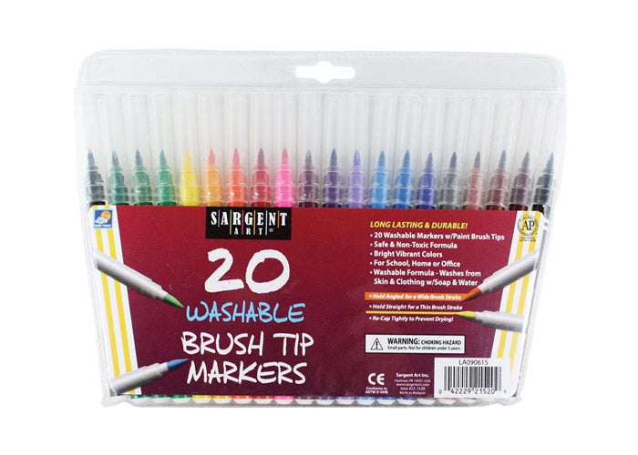 SARGENT 20CT Brush tip Markers - Al Masam Stationery LLC Main image