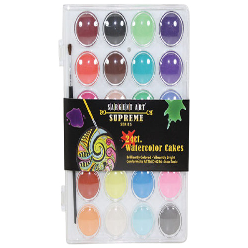 SARGENT 24CT PREMIUM WATERCOLOR CAKES - Al Masam Stationery LLC Main image