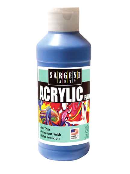 SARGENT ACRYLIC REGULAR 8 OZ / CB SPECTRAL BLUE - Al Masam Stationery LLC Main image