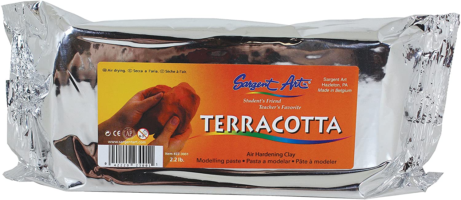 TERRACOTTA AIR HARDENING CLAY- 2LB. - Al Masam Stationery LLC Main image
