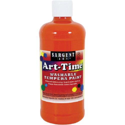 Sargent ART TIME WASHABLE PAINT 16 OZ. ORANGE - Al Masam Stationery LLC Main image