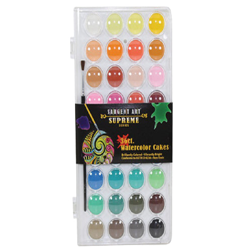 SARGENT 36CT PREMIUM WATERCOLOR CAKES - Al Masam Stationery LLC Main image