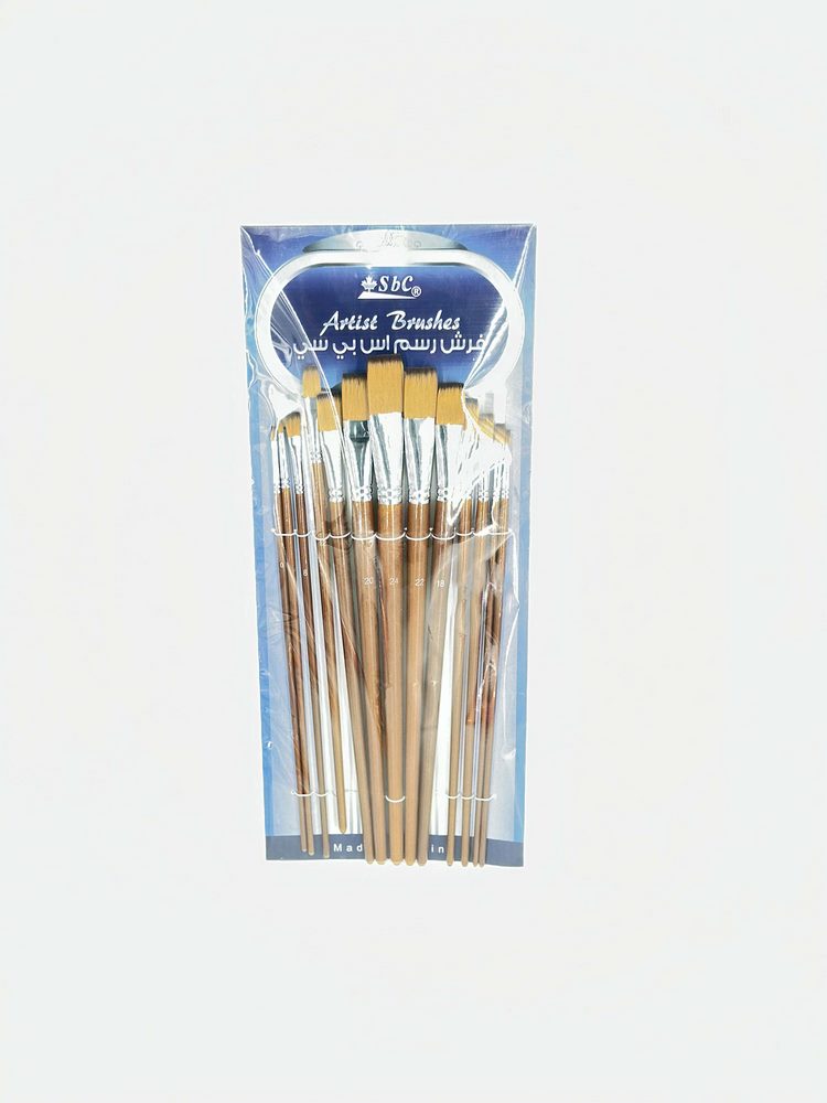 SBC Flat Brush Set of 13 - Al Masam Stationery LLC Main image