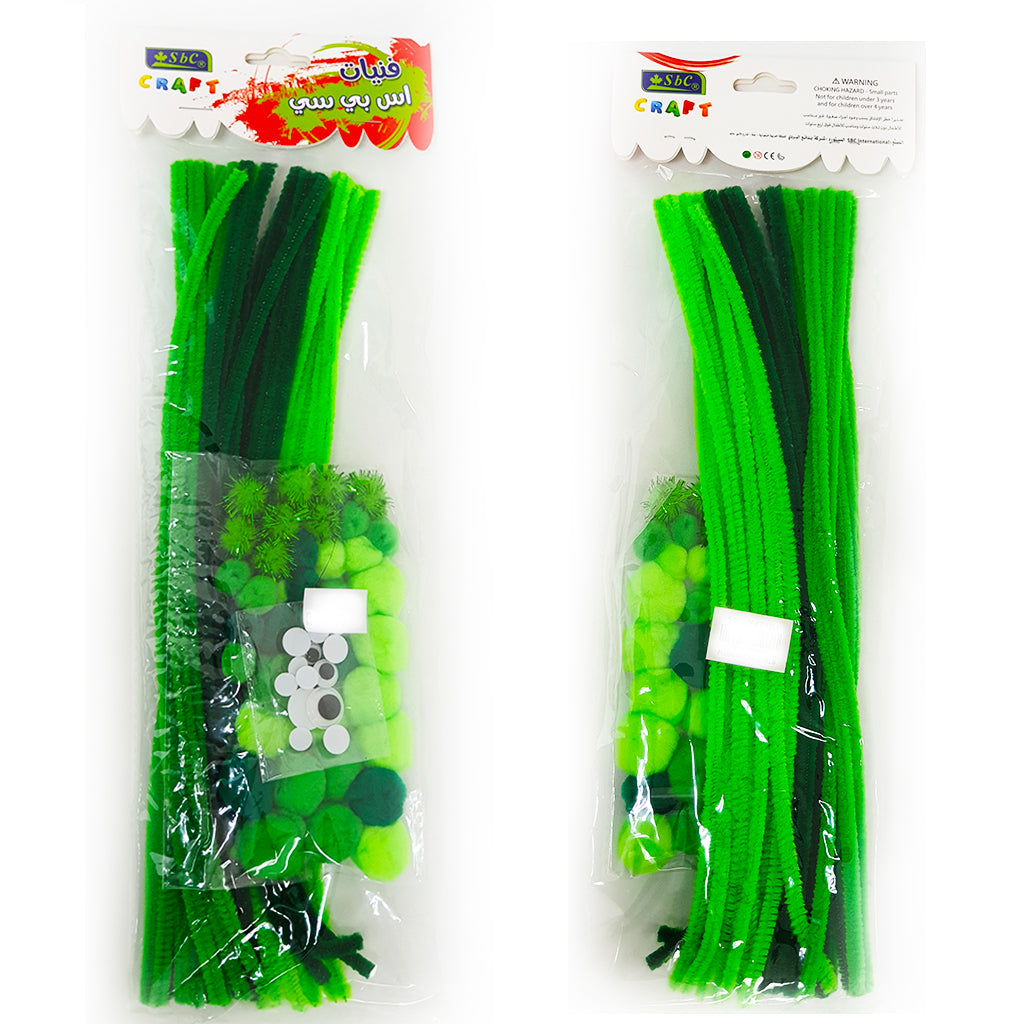 Pipe Cleaner +Eyes+Wool+Ball Mix Set - Al Masam Stationery LLC