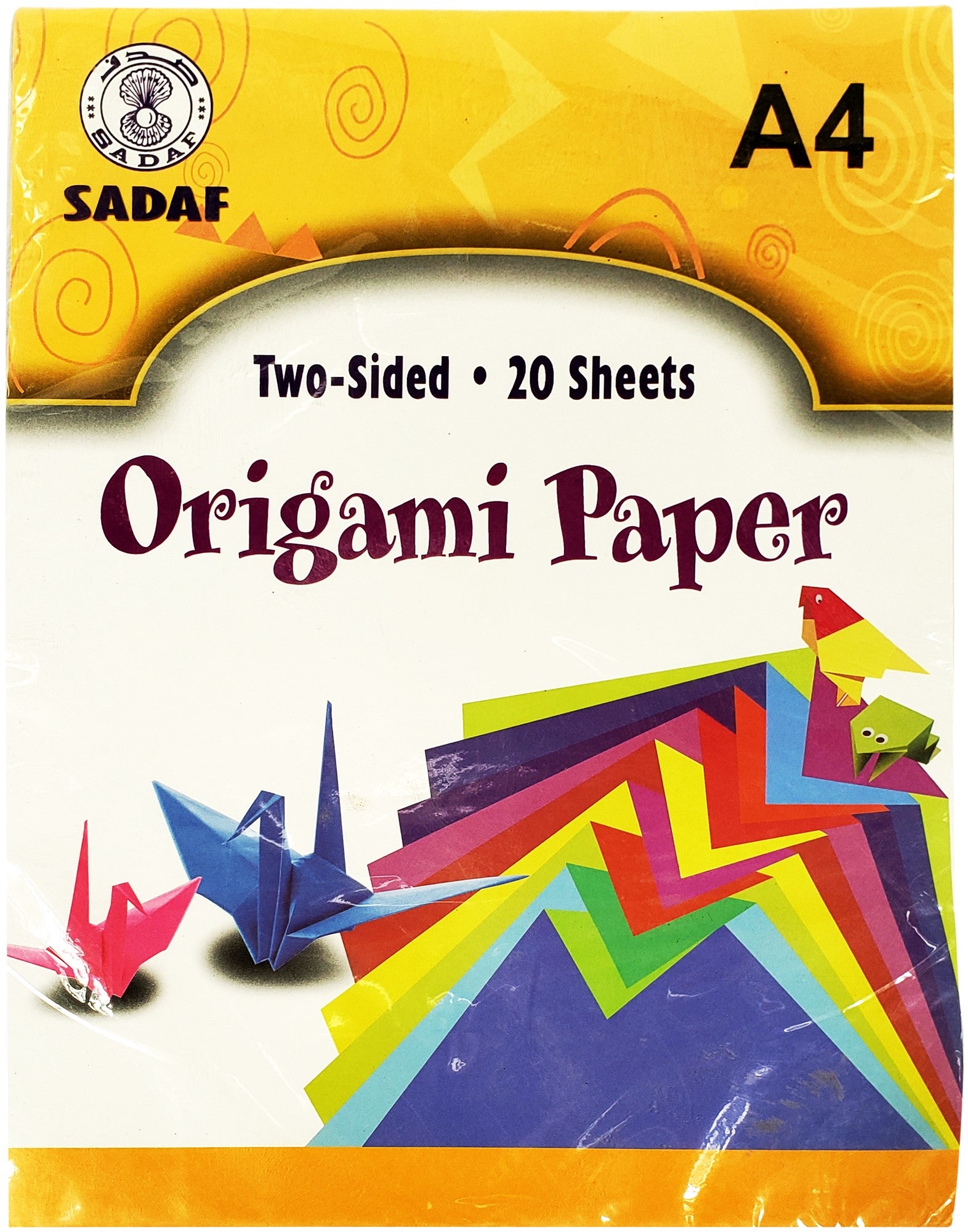 SADAF ORIGAMI PAPER BOOK A4 10 COLOUR PD-94 - Al Masam Stationery LLC