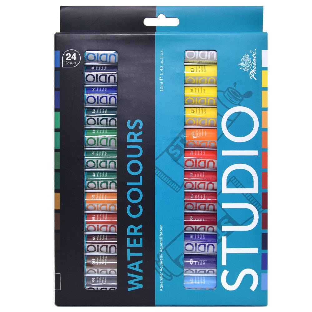 Phoenix Studio Watercolour 24*12ML Paper Box Set ABL Tube - Al Masam Stationery LLC