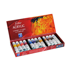 Lefranc & Bourgeois Fine Acrylic Colors Set Assortment of 12 tubes 20ml - Al Masam Stationery LLC